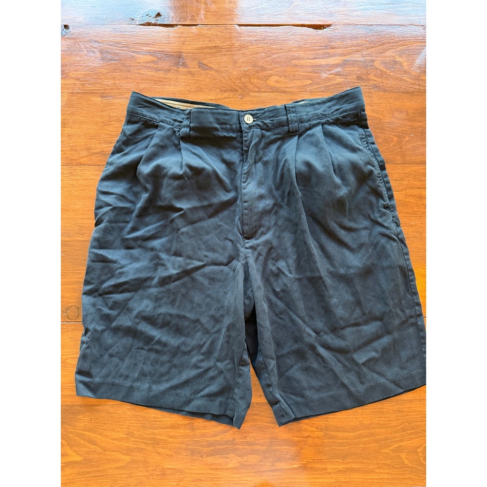 Jamaica Jaxx Silk Shorts Mens 32 Pleated Front Pockets Tropical Palm Casual‎